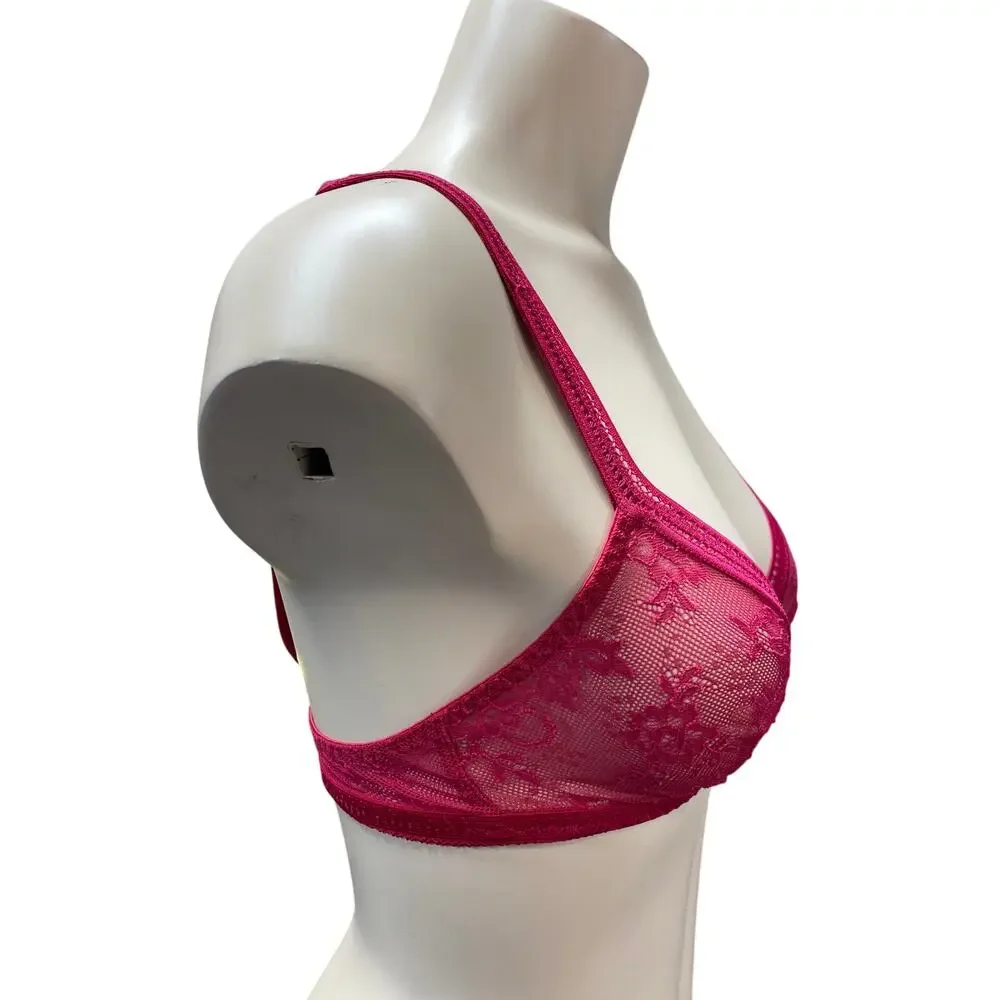 Brand New Maison Lejaby Women's Size 32A Pink Unlined No Underwire Bra